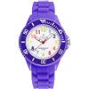 Alienwork Kids Orologio di Apprendimento Bambini Ragazze Viola Bracciale in Silicone Multicolore bambini Impermeabile 5 ATM Tempo di Apprendimento