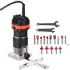 Weytoll Rifilatore Fresatrice Verticale 800 W 30.000 giri/min con 15 frese, diametro mandrino 6,35 mm, base trasparente con guida
