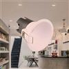 Partenopea Faretto LED cob tondo da incasso Bianco da 5w effetto scomparsa per controsoffitti in cartongesso lampada luce illuminazione casa soggiorno stanza letto negozio (Luce calda 3000K)