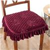 ZTGL Coprisedie Cuscini per Sedie da Cucina Lavabili, 45x43x3 cm, Copri Cuscini Sedie Cucina con Lacci e Volant, Antiscivolo Resistente Copriseduta Sedie per Quattro Stagioni,Wine Red a,(1 PCS)