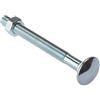 Merriway Bulk Hardware BH02151 Bullone a Testa Tonda e Quadro Sottotesta con Dado, M6, 100 mm, Bianco, Set di 4
