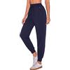 Terecey Pantaloni Sportivi Donna Pantalone Tuta Cotone Estivi Pantaloni Jogger Leggeri Traspirante con Tasca con Cerniera e Coulisse per Yoga Palestra Trekking, Nero XXL