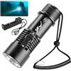WholeFire Torcia LED Subacquea Professionale Potente XHP70 Ricaricabile Super Bright 70M Luce 8000 Lumen IPX8 Impermeabile 3 Modalità Per Immersioni Sport Snorkeling