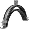 Repa Market Ø 100 mm Fascetta per tubi - tutti i tipi di ventilazione - Fascetta per tubo dell'acqua piovana - Collegamento di canali rotondi dritti alla parete o al soffitto - con gomma per isolamento acustico.