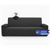 BLUZIMAN® Copridivano 2 Posti Con Braccioli, Copri Divano Elasticizzato Sofa Cover, Copridivani, Prodotto in Europa, Fodera Antimacchia (DUE Posti, Nero-Bianco)