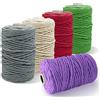 TwinThink Filo Macrame 3 mm (5 colori) Corda Macrame Corda Cotone -100% Agodon - Filo Macrame 3 mm (50 m) Corda Cotone per Macrame - Tende