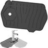 LEEQBCR 1 pz Tappetino per Rubinetto portasapone in Silicone Resistente agli Schizzi - Tappetino Assorbente per rubinetti e Supporti, per Proteggere i Piani di Lavoro di Cucina e Bagno (Nero)