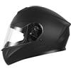 YEMA Casco Integrale Moto Scooter ECE Omologato - YEMA YM-831 Motorino Caschi Integrali Donna Uomo, Nero opaco, S