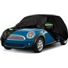 ZWPARTS Copriauto Adatto per Mini Cooper 5 porte 2013-2026, Nero Garage | Impermeabile Completa Copertura con Porta con Cerniera per Protezione da Neve, Pioggia e Tutte Condizioni Atmosferiche