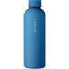 Vinsun Borraccia termica 1 litro - Bottiglia Acqua in Acciaio Inox - Prova di Perdite, senza BPA, Caldo e Freddo, Doppia Parete - Bottiglia termica Blu per Sport, Campeggio, Lavoro