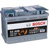 Bosch Batteria Auto Start&Stop AGM 0092S5A080 12v 70Ah 760A