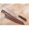 COLTELLO cuoco Gyuto lama damasco SARDO manico in corno di bufalo 37 cm
