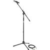 Gear4music Pacchetto Microfono Vocale con Supporto a braccio e cavo XLR
