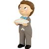 Mopec figure cake, White, 5x6x11 cm