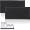 Relaxdays Tappetino Scolapiatti, Set 2, Tappeto per Lavello Cucina, Bar Mat 30x15 cm, Cola Piatti e Bicchieri, PVC, Nero