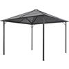 vidaXL Gazebo con Tettuccio in Alluminio 3x3 m Nero