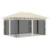 vidaXL Gazebo con Zanzariera 4x3x2,73 m Crema 180 g/m²