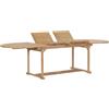 vidaXL Tavolo da Giardino Allungabile 180-280x100x75cm in Teak Ovale