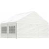 vidaXL Gazebo con Tetto Bianco 4,46x5,88x3,75 m in Polietilene