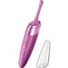 Satisfyer, vibratore a punta, Twirling Delight, 17 cm, impermeabile, ricaricabile, in silicone medicale, colore:bacca