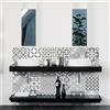 Ambiance Sticker Adesivi Autoadesivi, Decorazioni Murali, Adesivi per Piastrelle per Bagno e Cucina Nuance de Gris Raffinés - 24 Piastrelle Adesive 15 x 15 cm