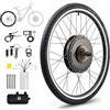 Viribus Kit di Conversione Bici Elettrica 36V 500W Set Mozzo Motore E-Bike 26, Bicicletta Elettrica a 5 Velocità con Pannello LCD e Pneumatico di Pedalata Assistita