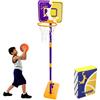 littneo Canestro da Basket per Bambini, Set da Basket Portatile Regolabile da 93-161 CM, Giocattoli da Esterno e da Interno per Bambini