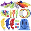 faburo 34pz Piscina Subacquea Immersioni Giocattolo Anelli Torpedo Banditi Galleggianti Streamers Immersioni Gemme Set Nuoto Giochi d'affondamento Addestramento Regalo per Bambini