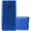 Cadorabo Custodia per Huawei Y6 PRO 2017 in AZZURRO METALLICO - Morbida Cover Protettiva Sottile di Silicone TPU con Bordo Protezione - Ultra Slim Case Antiurto Gel Back Bumper Guscio