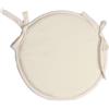 rongweiwang 4 Pezzi/Set con Lacci Cuscino per Sedia alla Moda e Confortevole Cuscini per Sedia con Lacci Cuscino per Sedia Rotondo in Cotone, Beige
