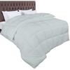 Utopia Bedding Piumone 200 x 200 cm 370 gsm, Piumino Una Piazza e Mezza, Piumino Letto Una Piazza e Mezza, Trapunta Una Piazza e Mezza 100% Microfibra (Grigio Chiaro)