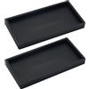 RUNQIN OUTDOOR 2pcs Vassoio Portaoggetti da Bagno in Resina, Mini Organizer Rettangolare Candele Sapone Profumo, Svuotatasche Ingresso Cucina, Vassoio Decorativo Letto, Vassoi per Sapone,Candele,Gioielli,Profumi