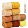 NAROSEBE Set Feltro 10 Colori - Kit Needle Felting Artigianato Fai Da Te, 10g/Colore