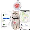 RuiDay GPS per Cani e Gatto, Localizzatore per Collare Gatto GPS Impermeabile, GPS Animale Localizzatore con Bluetooth Smart, Tracker di attività in Tempo Reale (GPS Zampa)