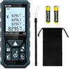 HANMATEK Metro Laser 100m, DT100 Telemetro Laser Distanziometro Laser Impugnatura Portatile Strumento di Misura Digitale Rilevatore di Portata Display LCD a 4 Righe Retroilluminato Grande IP54 Antiurto