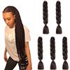 Cybelleza Extension per Treccine Africane Capelli Intrecciate Finti Estensioni Trecce Africane Sintetiche 5 Bundles 500g Ombre Jumbo Braiding Hair Fibre, Marrone