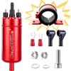 CarBole Pompa del Carburante Elettrica Esterna in Linea a 125PSI,Pompa per Carburante ad Alta Pressione 12V e Staffa Ammortizzante,250BHP,Sostituzione del,Rosa