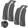 HENGBIRD Gancio per poggiatesta auto, gancio organizer per seggiolino auto/sedile posteriore accessori auto per interni gancio per borsa supporto per borsa (2 confezioni) (grigio)