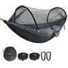 NATUREFUN Amaca da Campeggio da Viaggio| capacità di Carico 300kg,(275 x 140 cm) Traspirante Nylon da Paracadute| 2 x Moschettoni Premium,2 x Corde in Nylon Incluse |per Esterno Interno Giardino