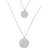 styleBREAKER Collana a Strati in Acciaio Inossidabile per Signore 2 File con medaglioni Scintillanti, Catena di Ancoraggio, Catena, Gioielli 05030065, Colore:Argento