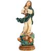 DRW Figura vergine immacolata resina 15 cm con scatola regalo con la storia