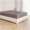 Amazon Basics Lenzuolo con angoli Matrimoniale, 160 x 200 cm, in 100% cotone jersey con altezza da 30cm, Grigio Scuro