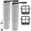 KiimSin accessori per Tineco Floor One S7 Combo, S7 Flashdry, Switch S7 Parti di ricambio aspirapolvere umido e secco, 2 spazzole rullo + 2 Filtro