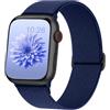 AMSKY Cinturini in Nylon Elastico Compatibile con Cinturino Apple Watch 40mm 44 mm 42mm 46mm 41mm 45mm 38mm 49mm Donna Uomo, Tessuto per Series 11 10 9 8 7 6 5 4, SE Ultra 3 2 1