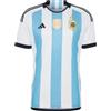 adidas Maglia da calcio Argentina 3 stelle da uomo, bianco/blu, XL