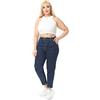 CEDY DENIM Donna Mom Jeans da Donna plissettati in Taglie Grandi CD600 (52W/26L, Navyblau)