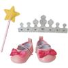 Heless 430 - Accessori per Bambole con Il Design della Principessa Lillifee, Set di Accessori da 3 Pezzi con Ballerine, Corona Glitterata e Bacchetta Magica per Bambole e Peluche da 35 a 45 cm