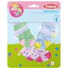 Heless 8791 - Vestiti per Bambole con Design di Animali Divertenti, Set di 3 Calzini con Motivi Colorati in 3 Disegni, per Bambole e Peluche di Dimensioni 28-35 cm
