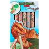 Depesche 12180 Dino World - Mini Dino Crayons, 5 matite Colorate Spesse con temperino, per disegnare e dipingere