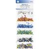 GLOREX 301-Set di rocailles con Cordoncini e Chiusure, Adatto per la creazione di Gioielli, bracciali, collane, Accessori e Decorazioni, Multicolore, 6 1630 301